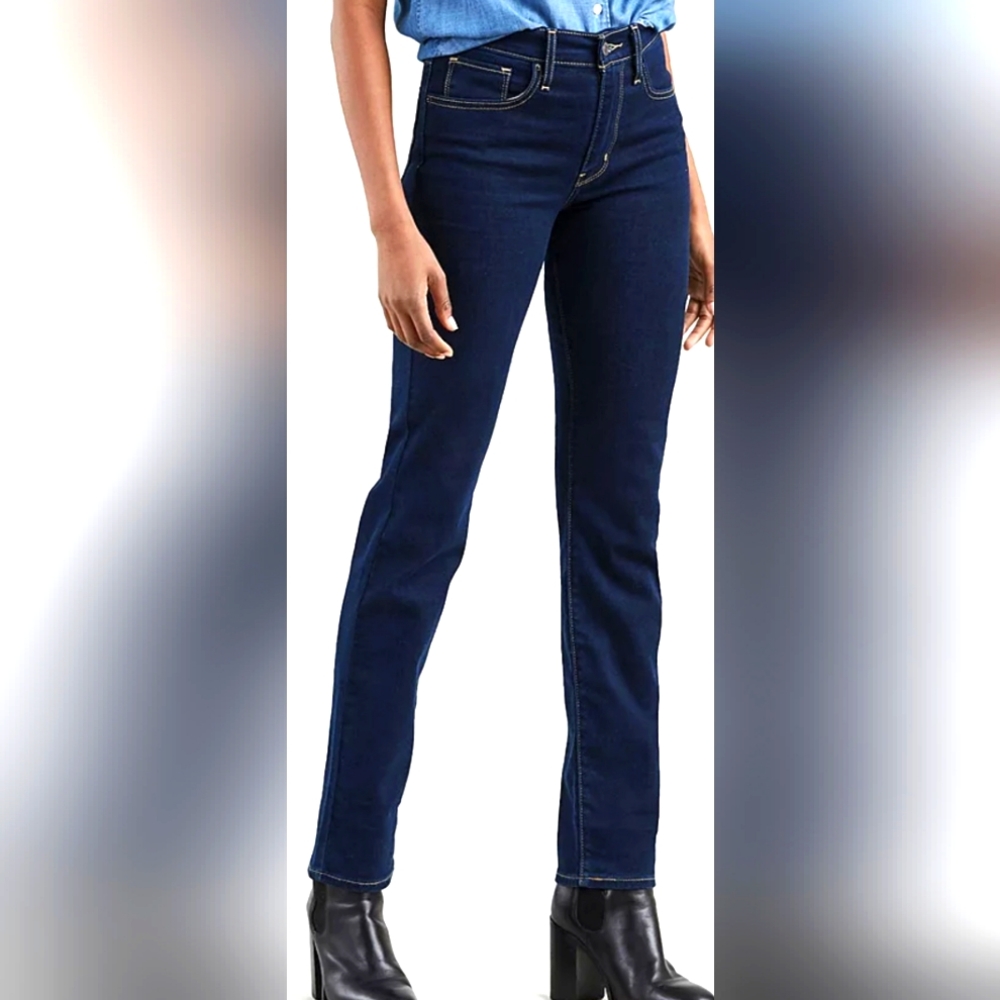 Levi straight leg high rise jeans